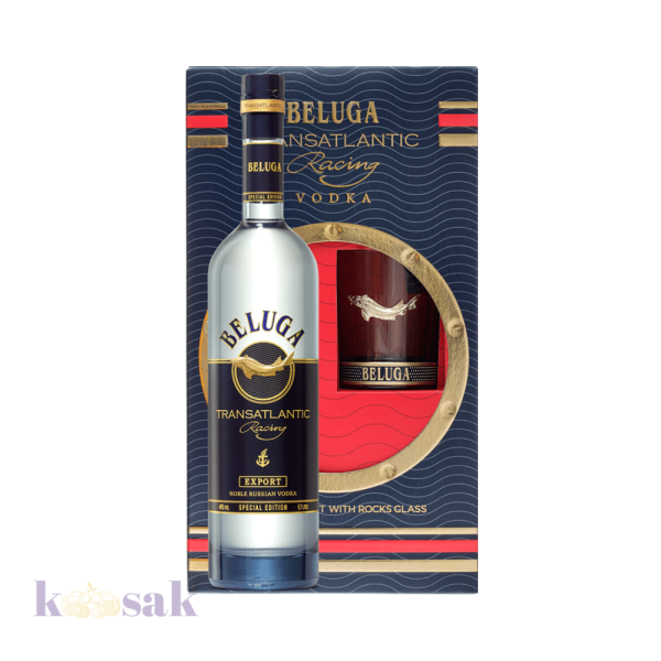 Beluga Translantic 70 cl with a glass