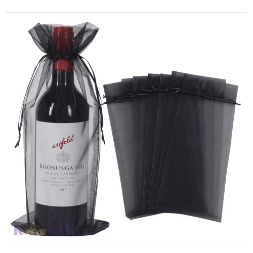 Black Organza Wine Bags