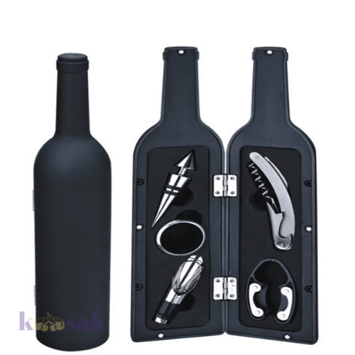 Bottle Shaped 5 in 1 Wine opener gift set