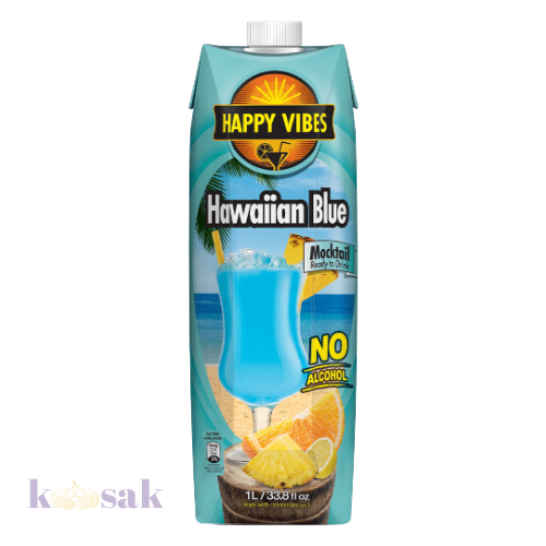 Happy Vibes  Hawaiian Blue Cocktail - 1 L