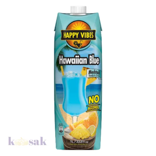 Happy Vibes  Hawaiian Blue Cocktail - 1 L
