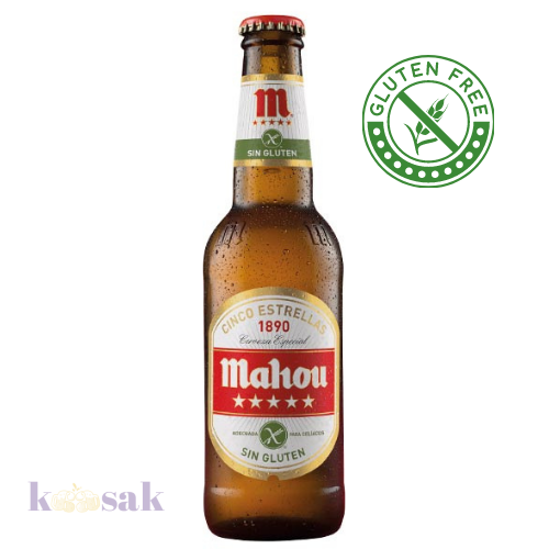 Mahou Cinco Estrellas (Gulten Free) Bottle – 33 cl