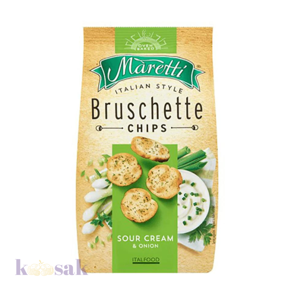 Maretti Bruschette Sour Cream And Onion Flavor - 70 G