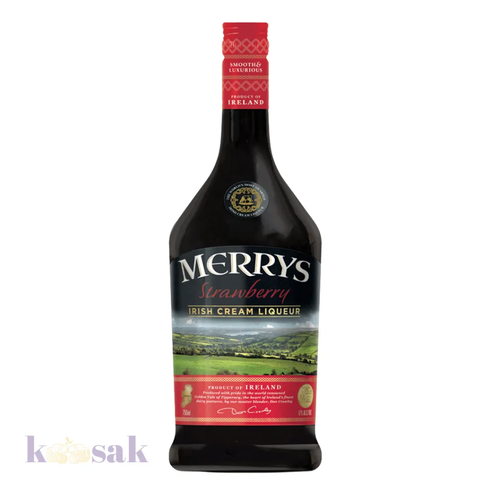 Merrys Strawberry Irish Cream liqueur 75 cl