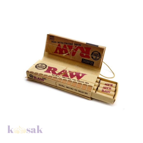 RAW Papers 1 1/4 with Pre-rolled Tips