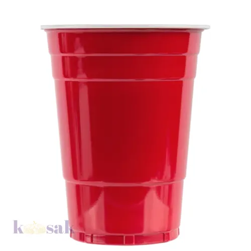 Red Plastic (25 cups) Cups 500 ml
