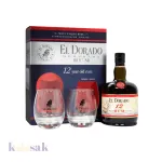 EL Dorado RUM 12 years old with 2 Glasses
