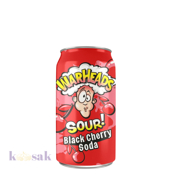 WARHEADS Sour Black Cherry Soda – 355 ml