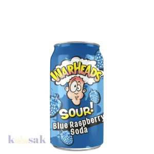 WARHEADS Sour Blue Raspberry Soda – 355 ml