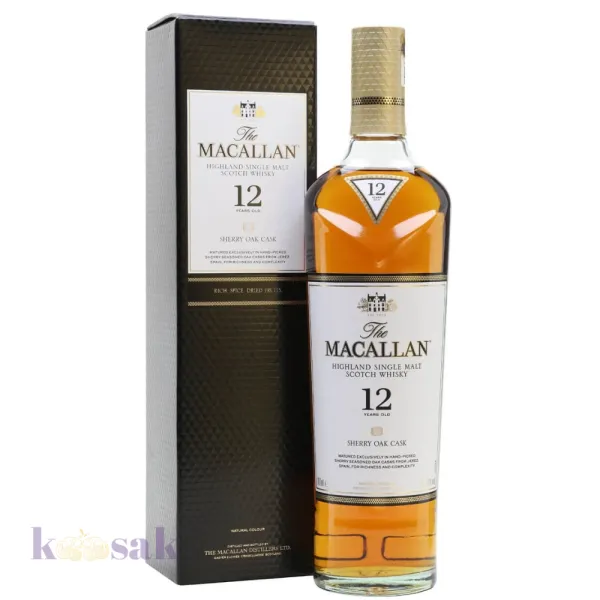Macallan Sherry Oak 12 Year Single Malt Scotch Whisky – 70 cl