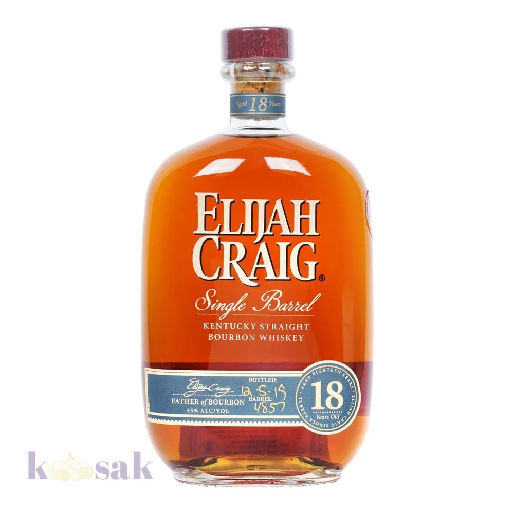 Elijah Craig 18 Year Old Single Barrel - 75 cl