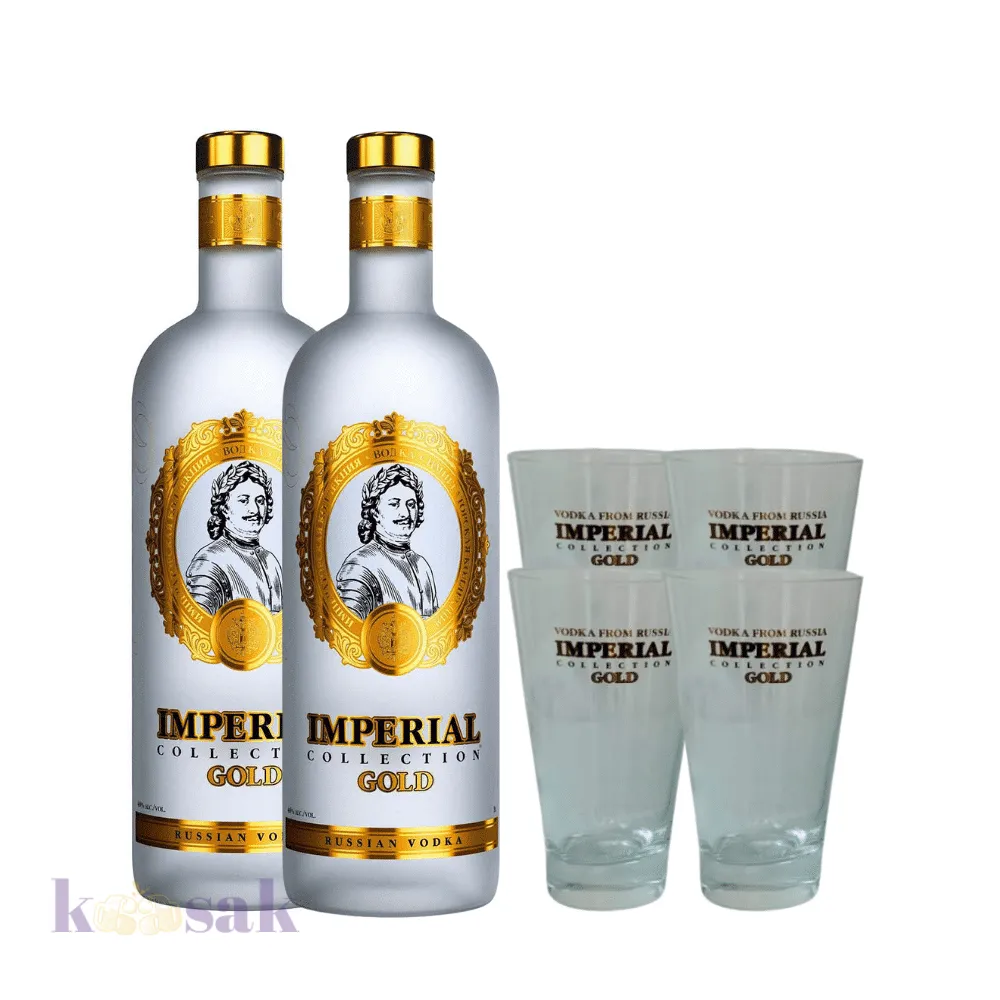 Imperial Gold Vodka 175 cl Bundle