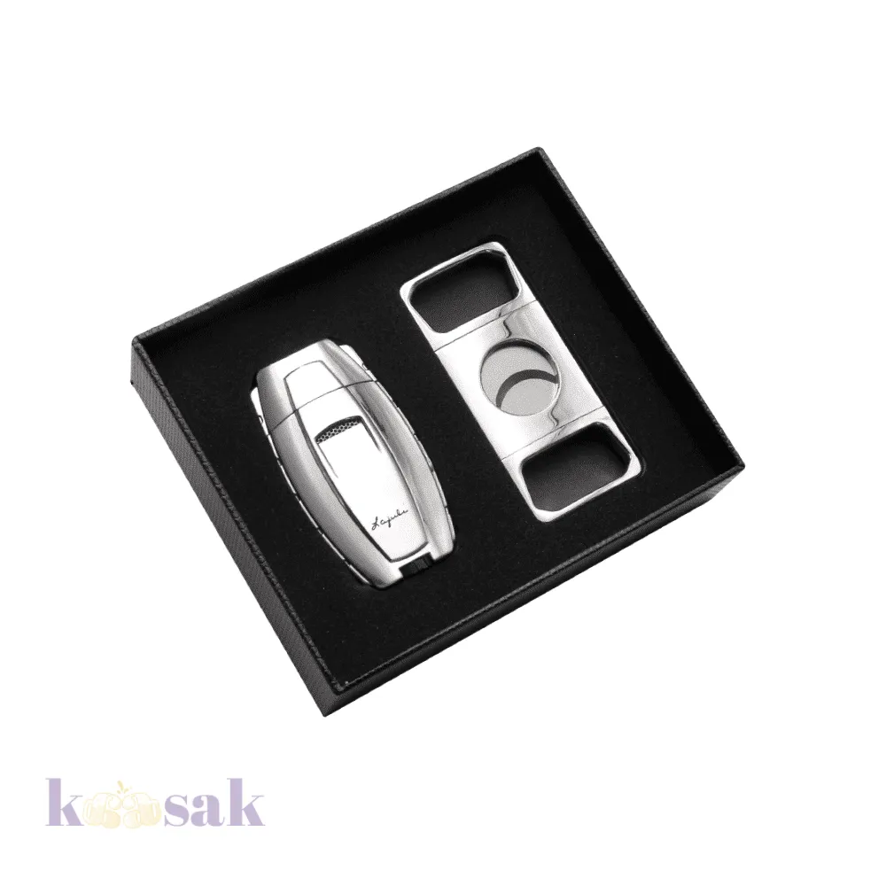 Lafuli Cigar Lighter & Cutter Set