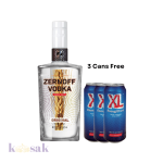 Zernoff Vodka 70 cl with 3 Free Mixers