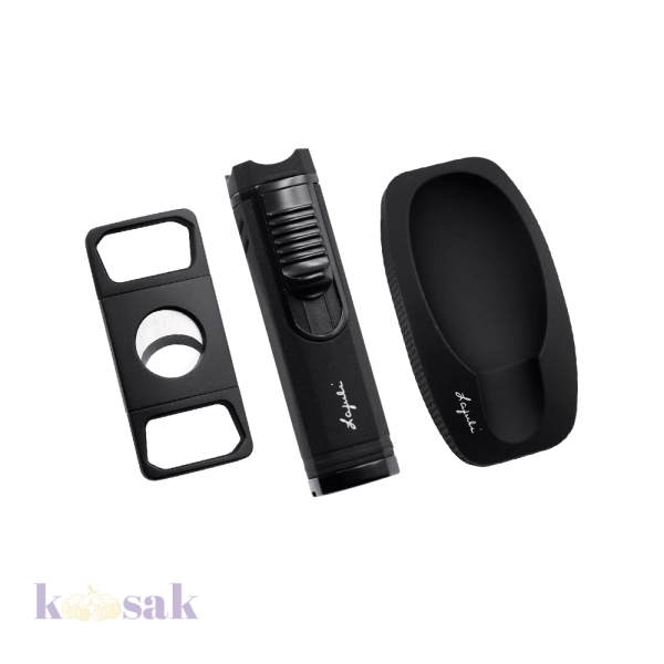 Lafuli Cigar Lighter Set Straight – Black