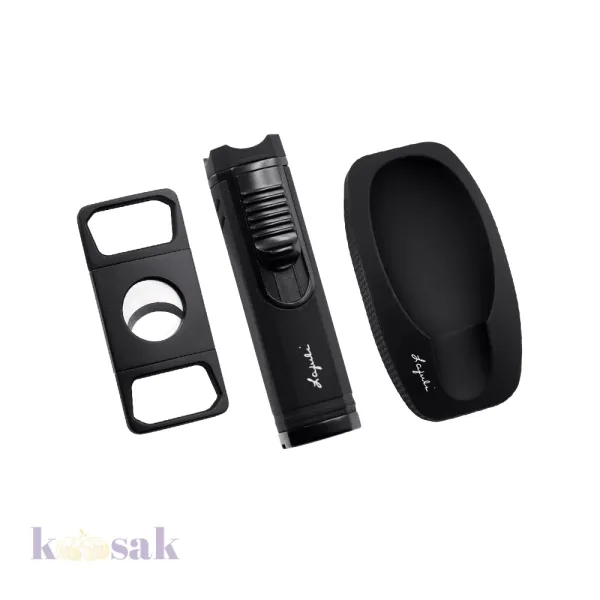 Lafuli Cigar Lighter Set Straight – Black