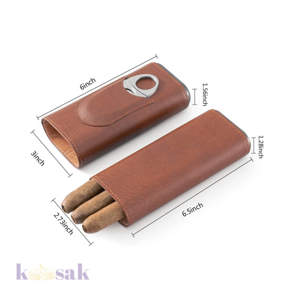 Cigarloong Cigar Pouch – Brown Leather
