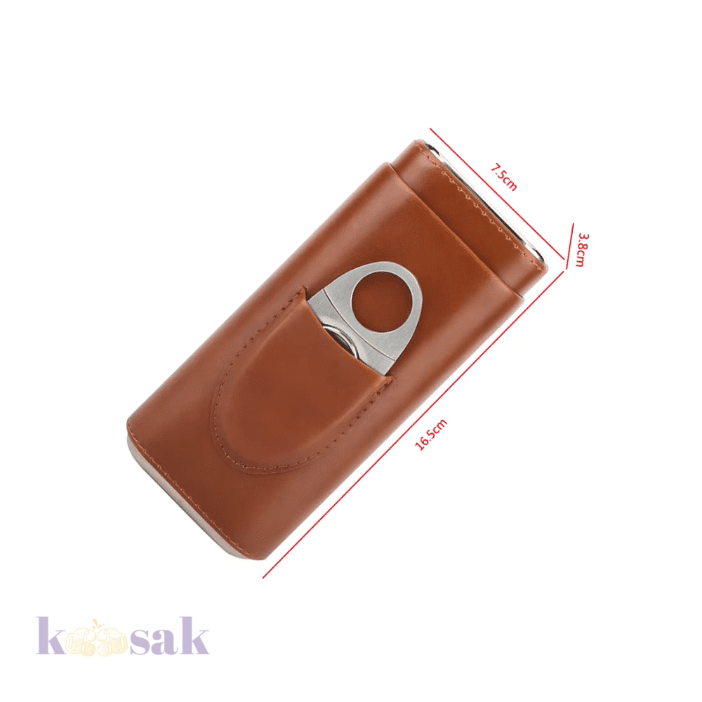 Cigarloong Cigar Pouch - Brown Leather