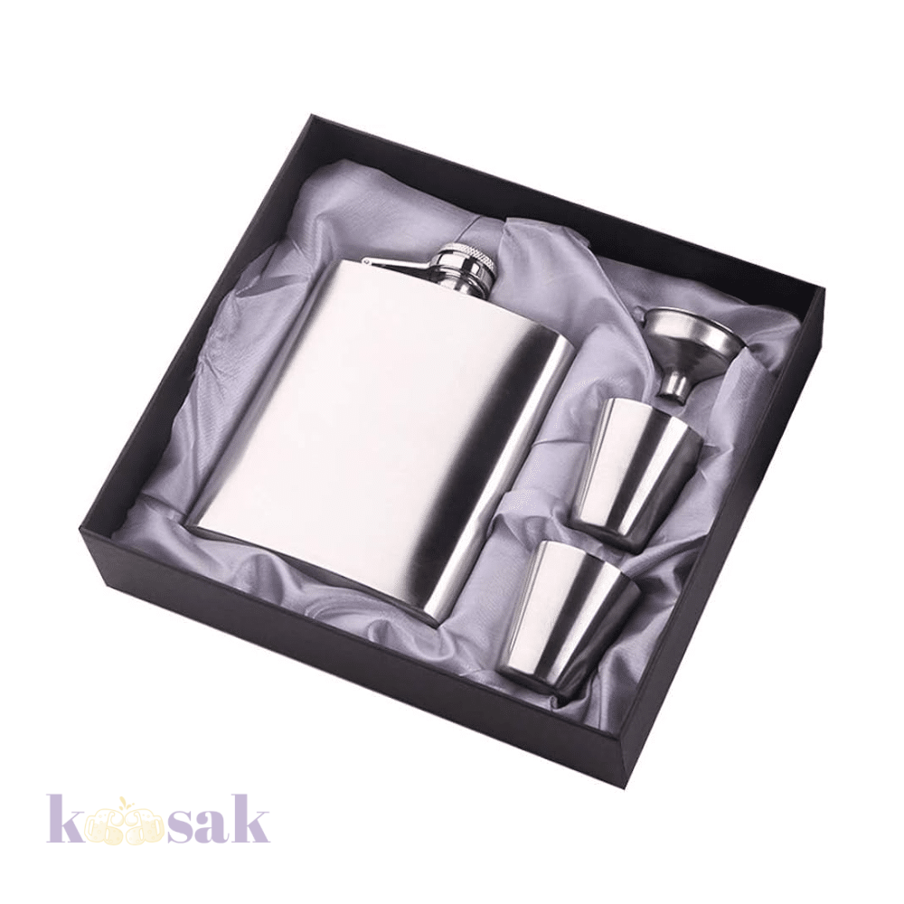 Stainless Steel Flask 4 pcs Set