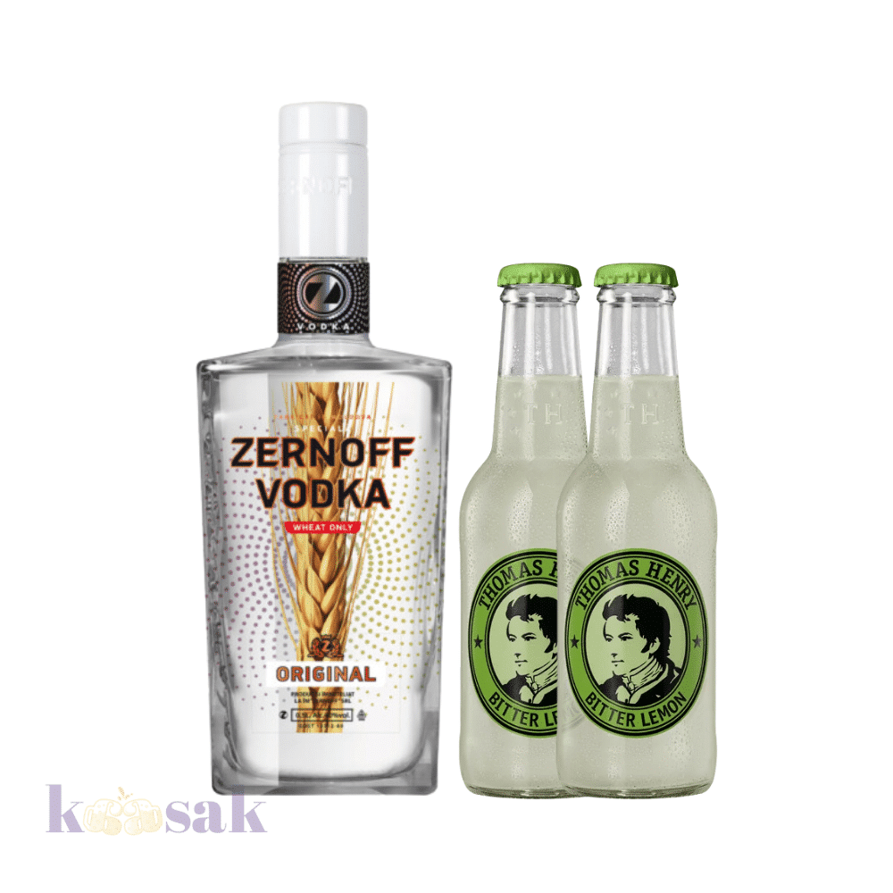 Zernoff Vodka 50 cl with 2 Mixers