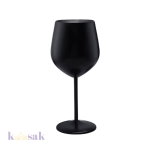 Matt Black Stainless Steel Wine Glass