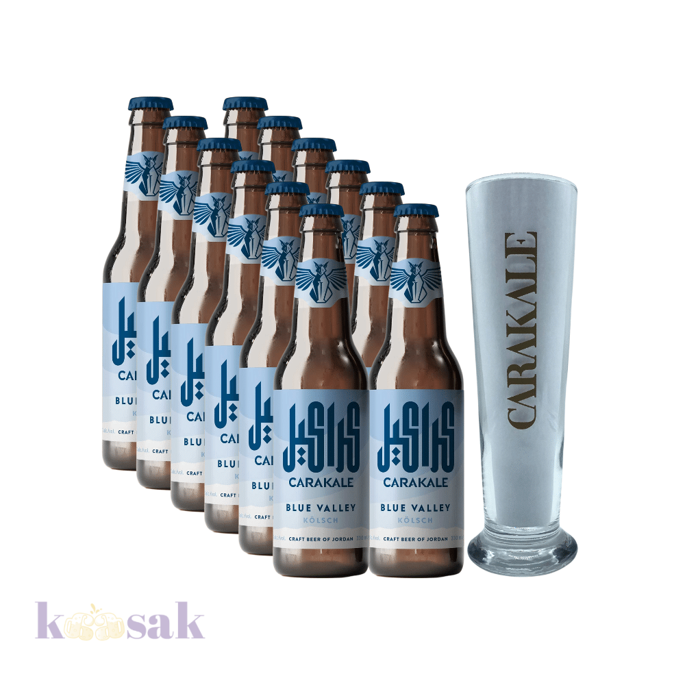 Carakale Blue Valley 50 cl x 12 Bottles with Glass