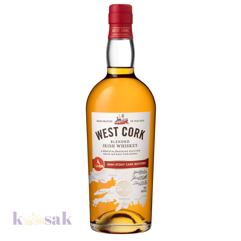 West Cork Irish Stout Cask Matured Irish Whiskey - 70 cl